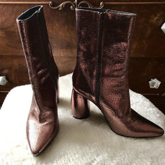 Strategia Iridescent Crackle Abstract Pink Boots - Picture 1 of 5